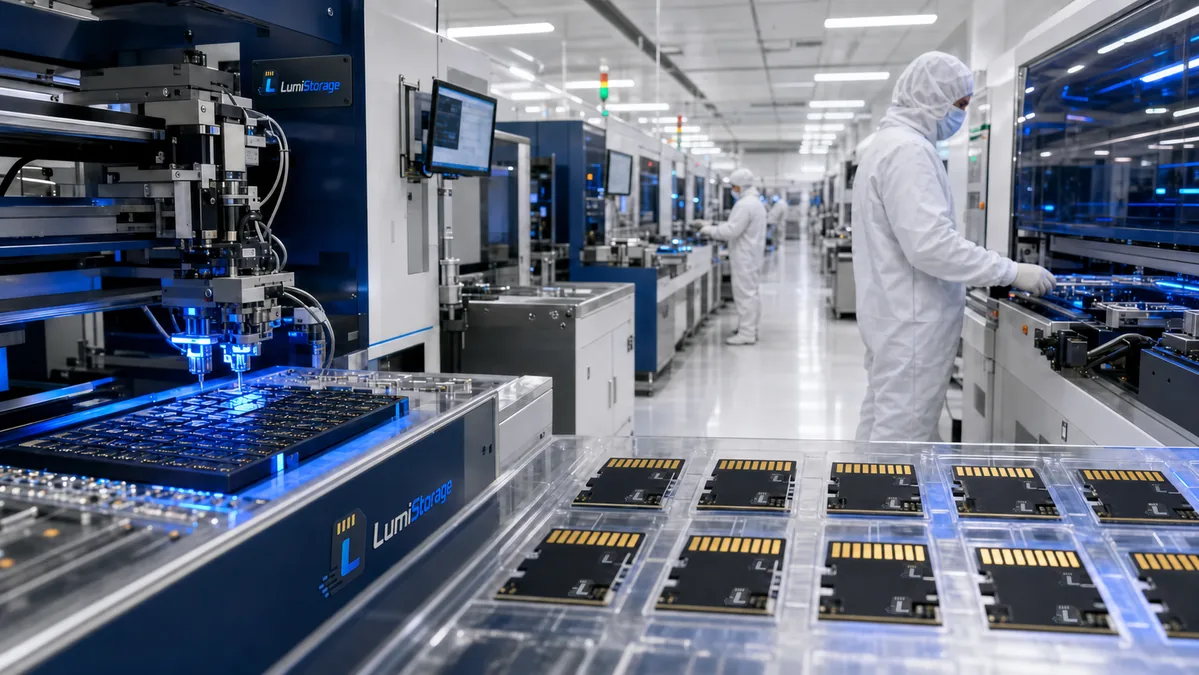 Línea automatizada de producción de tarjetas de memoria en Shenzhen